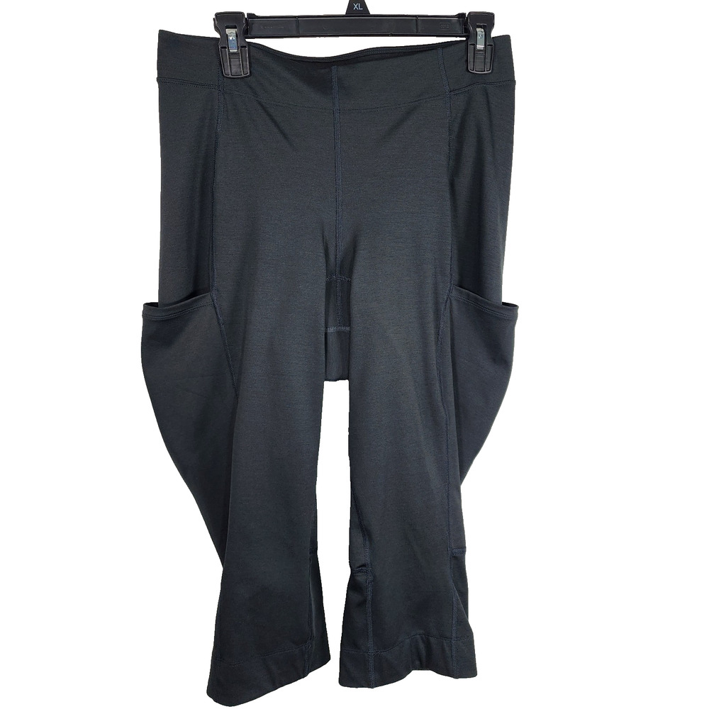 REI Co-op Junction 3/4 Cycling Padded Women's Biking Tights Black Size XL Pocket